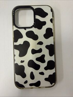 Black & White Cow Print Phone Case - Unbranded